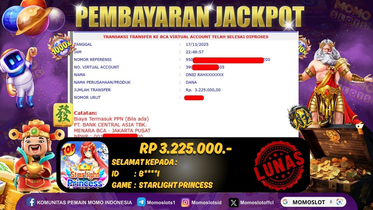 MOMOSLOTS JACKPOT SLOT STARLIGHT PRINCESS